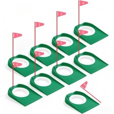 9 Pcs Golf Putting Cup with Flag, Practice Training Aids for Indoor Outdoor U...
