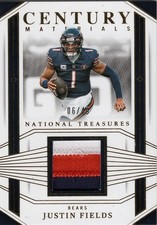 2023 National Treasures Justin Fields Gold /49 Patch Bears #CEN-JFS