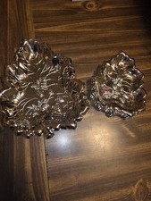 Vintage Strawberry Leaf Serving Trays 5 Large  17 small