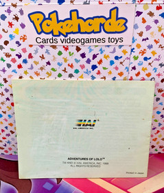 adventures of Lolo nes manual only