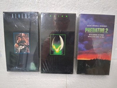 Lot Of 3 Vintage VHS MOVIES Predator 2,  Alien And Aliens Brand New Sealed 