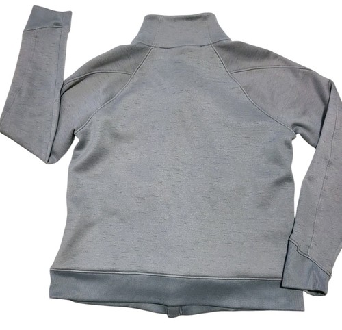 Under Armour Women's Fleece Full Zip Medium Steel Gray Top Long Sleeve - Picture 2 of 4