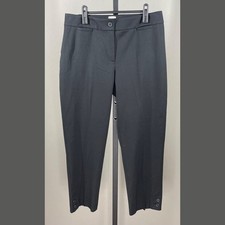 NEW Talbots Pants Womens 8 black straight leg ankle preppy classic