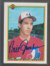 Autographed 1990 Bowman Bill Sampen - Expos