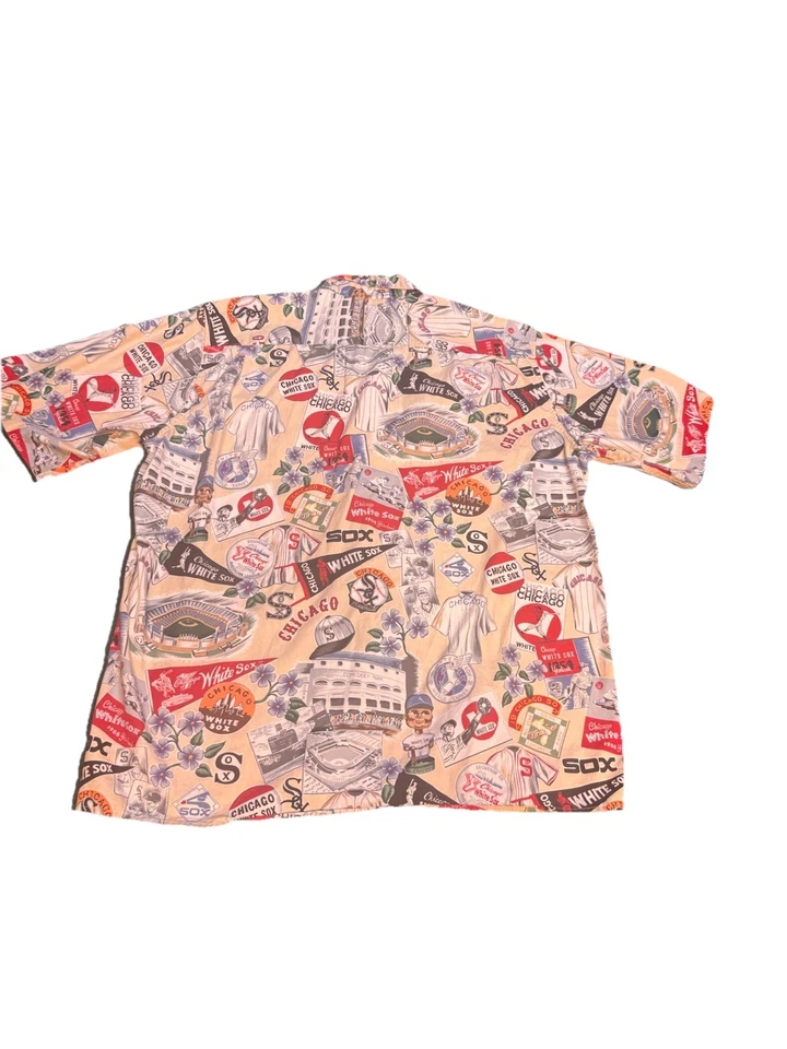 Reyn Spooner Chicago White Sox MLB Aloha Shirt XL USA Made Hawaiian Vintage - Image 3 of 4
