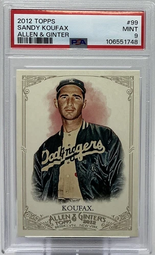 Sandy Koufax PSA 9 - 2012 Topps Allen & Ginter - Four No-Hitters -Dodgers Icon