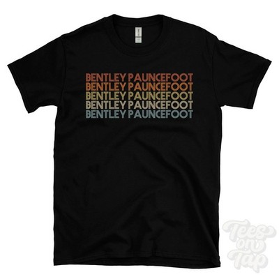 BENTLEY PAUNCEFOOT REPEATED RETRO STYLE T-SHIRT mens & womens uk place name gift