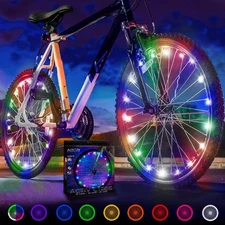 Bike Wheel Lights 2 Pack - Multicolor, Fun Accessories for Cool Beach Cruisers