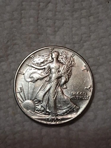 1942 Walking Liberty Half Dollar In VF/EF Condition In My Opinion. #418