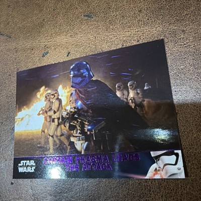 Captain Phasma Leads the Attack 2016 Topps Star Wars T. F.  A. Series 2 #51 Purp
