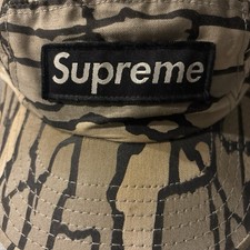 Vintage 2000s Supreme Camp Cap Tree Bark Camo Adjustable Hat Made In USA Rare OG