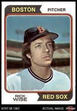 1974 Topps #84 Rick Wise Red Sox 8.5 - NM/MT+