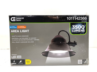 #ad Commercial Electric 3500 Lumen Integrated LED Bronze Dusk To Dawn Flood Light $34.99