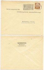 WIESBADEN, Briefumschlag 1936, NASSOVIA "WIESBADEN Uralte Heilkraft Ewigjunge Sc