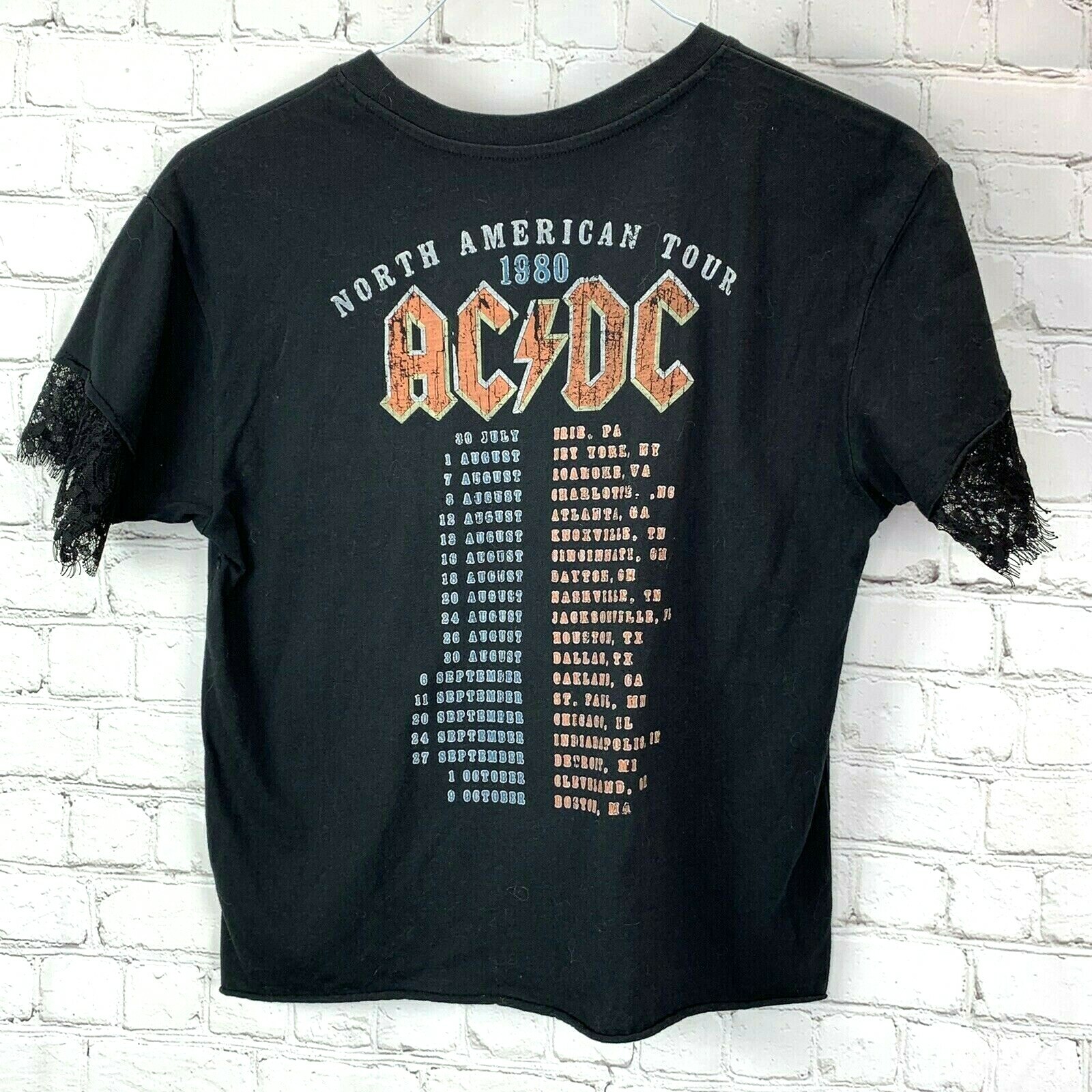 AC DC 1980 Tour T Shirt Remake North American size M … - Gem