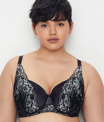 City Chic BLACK Ally Lace Underwire T 