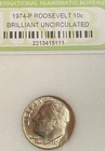 1974 (P) Roosevelt Dime 10 Cent Gem BU - Slabbed 10/12 - Combined Shipping