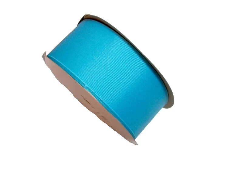 Wide Blue Grosgrain Ribbon 2 1/4" wide x 10 yards Schiff Misty Turquoise B18 - Image 4 of 4
