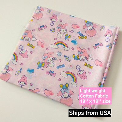 My Melody light weight Cotton 100 fabric / 19'' x 19'' size