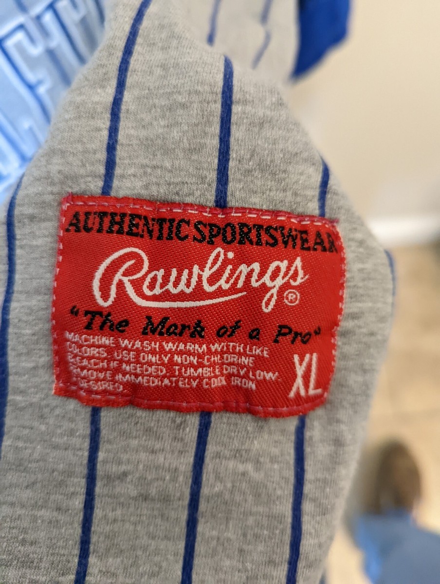Chemise Baseball Rawlings Vintage USA - Homme XL - Noir Et Blanc Manches 3/4 - 90's