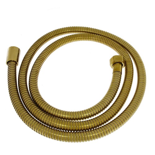 Retro Handbrause Brause Duschkopf aus Messing gold Brauseschlauch Brausehalterun - Bild 5 von 5