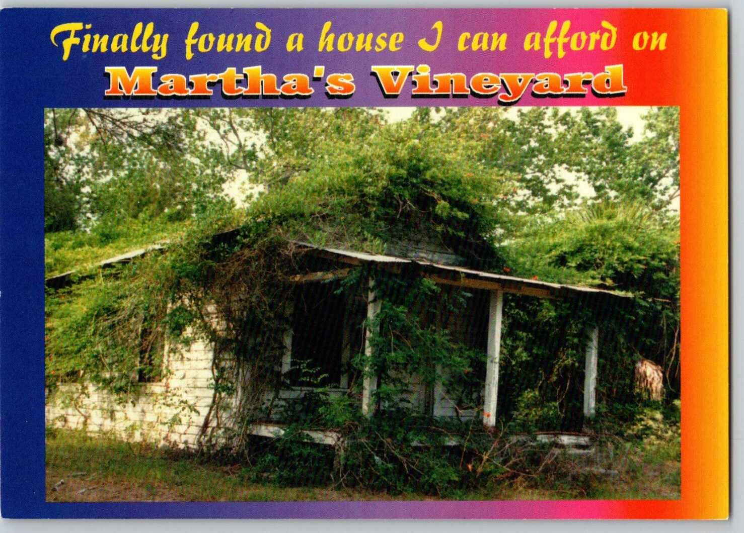 Martha's Vineyard Finally Found A House I Can Afford Humor Joke Postcard