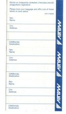 Malév Hungarian Airlines - Address Label - P...