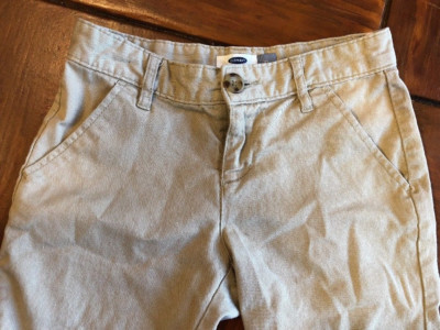 Old Navy Beige/Khaki Flat Front Uniform Shorts Size 10 Kid-Girl 's