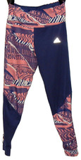 Adidas Own the Run Women  s Running Pants Sz S Pink Blue Aeroready Pocket 