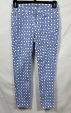 Tommy Bahama Denim Women's Skinny Ankle Violet Petal Pants Jeans Blue Beachwear