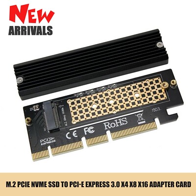 M.2 PCIe NVMe SSD to PCI-E Express 3.0 X4 X8 X16 Adapter Card Full Speed 2280mm
