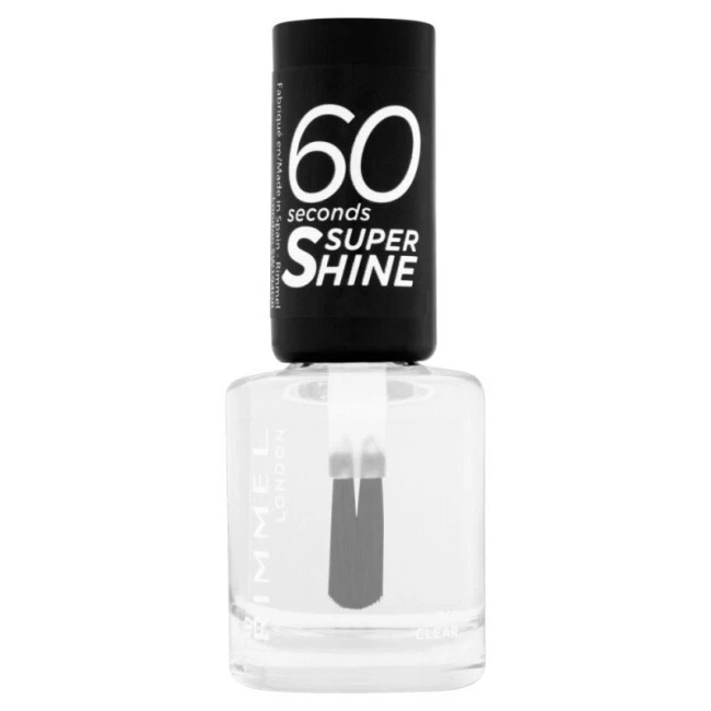 RIMMEL SMALTO UNGHIE 60" SECONDS TRASPARENTE LUCIDO 740 CLEAR nail art top coat
