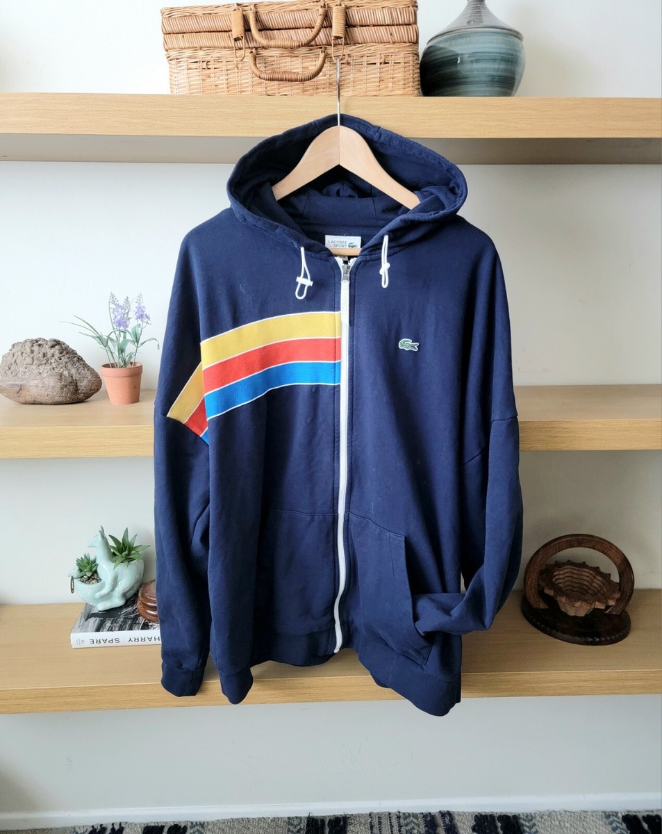 Lacoste hooded jacket Men Size XXL Vintage Retro Y2k Style | eBay