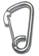Stainless Steel 316 Spring Hook Carabiner 1/2" (12mm) Marine Grade Safety Clip