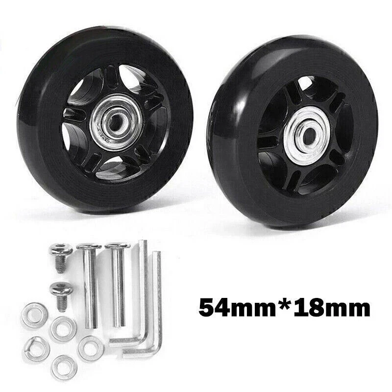 Gepäckkoffer Ersatzrad Gummi Schwenkräder Trolley DIY Rollen 40-90mm Rad Set DE - Bild 3 von 4