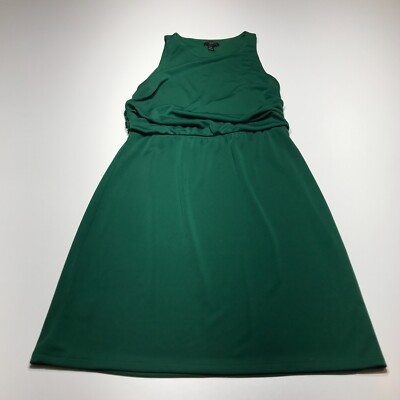 Ann Taylor Petite Dress Womens Size XXSP Green Sleeveless Daydress Ruched  Waist | eBay