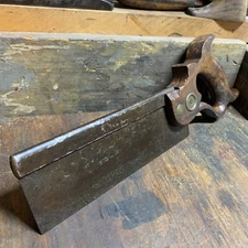 Antique Henry Disston & Sons Cast Steel 8 Backsaw Tenon Saw