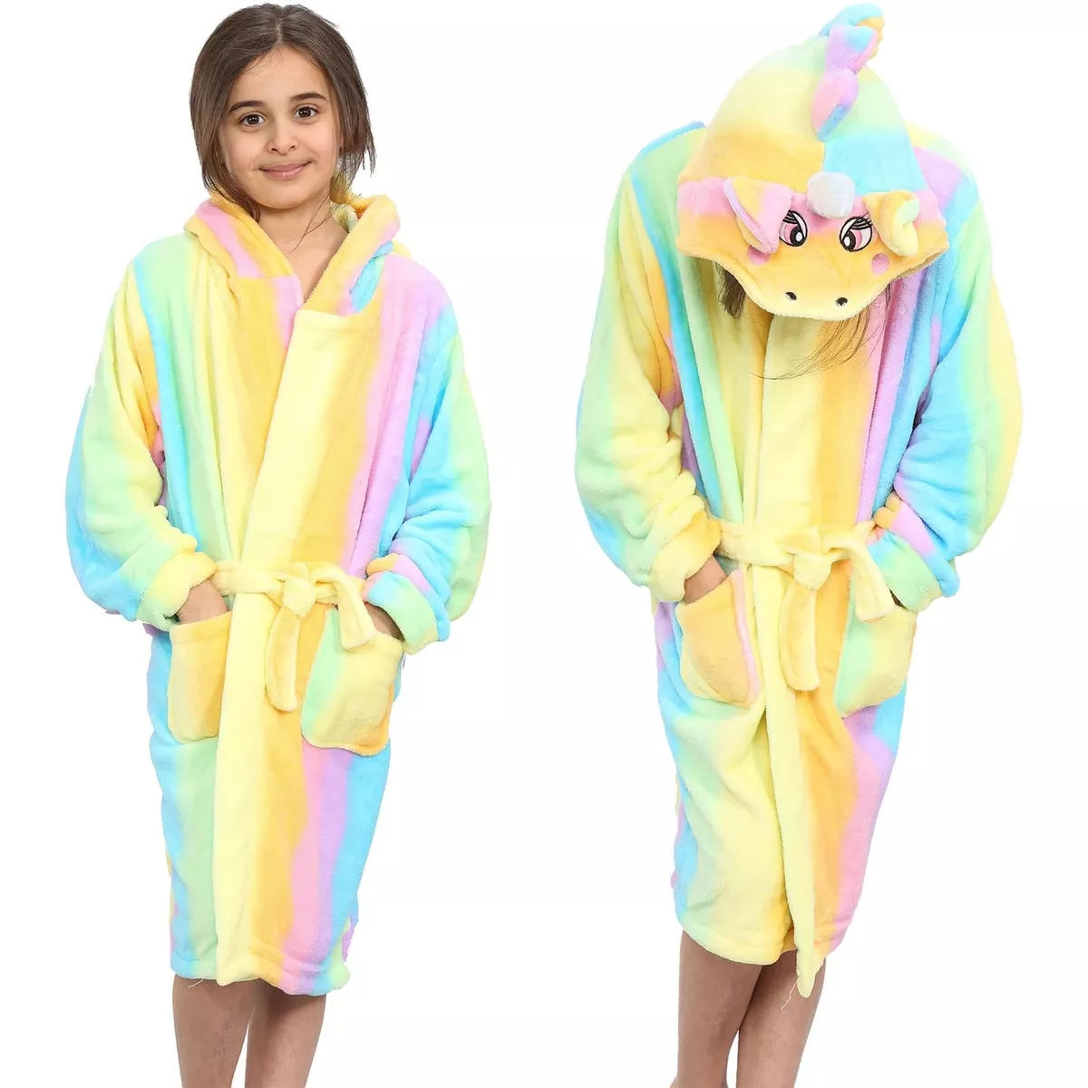 Peignoir top fille licorne