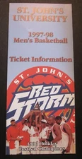 ST. JOHNS UNIVERSITY MENS BASKETBALL 1997 - 1998  TICKET INFORMATION BROCHURE