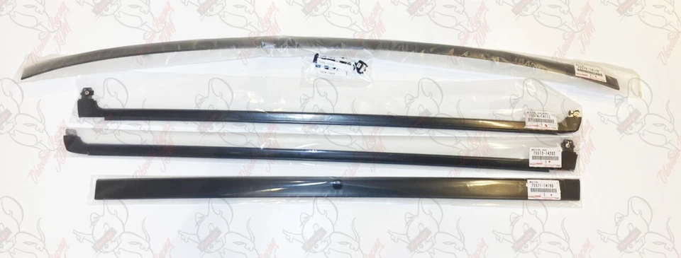 TOYOTA JZA70 SUPRA MK3 GENUINO OEM Juego de molduras de parabrisas de césped trasero JDM Foto 4 de 4