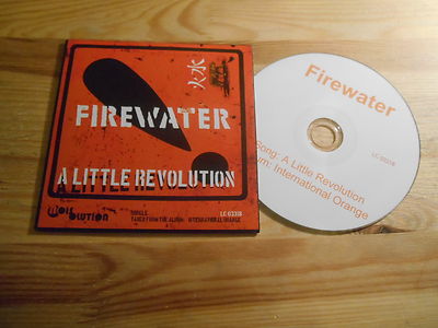 CD Pop Firewater - A Little Revolution (1 Song) Promo NOISOLUTION cb