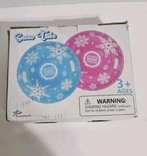 Set Of 2 Jasonwell Snow Tube For Kids Inflatable Snow Sled Heavy Duty