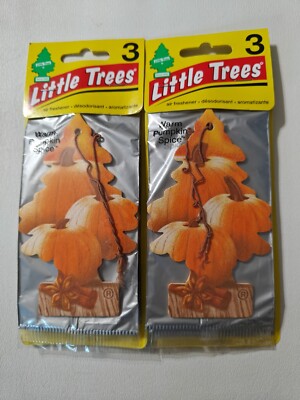 Little Trees Warm Pumpkin Spice Air Freshener (2 Packs of 3)