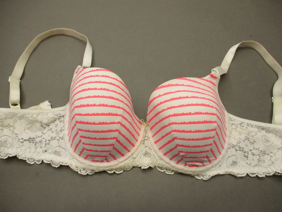 Sujetador Demi 36C Passionata Mujer Rosa/Blanco Forrado con Aros Cierre Trasero 1J Foto 2 de 4