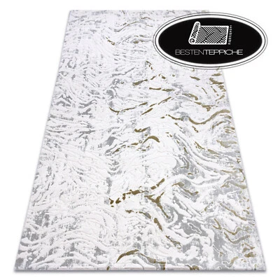 Tapis Moderne Tissé Tricotine « DIZAYN » 100% Acrylique Gris 160x230 120x180 - Photo 1/4