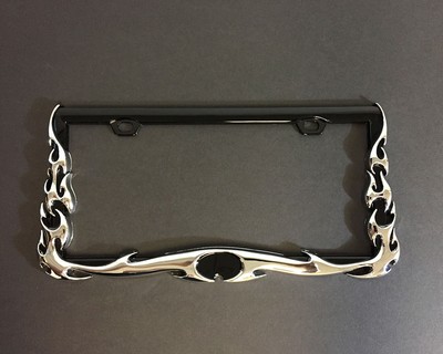 Chrome Metal License Plate Frame I Am A Pirate