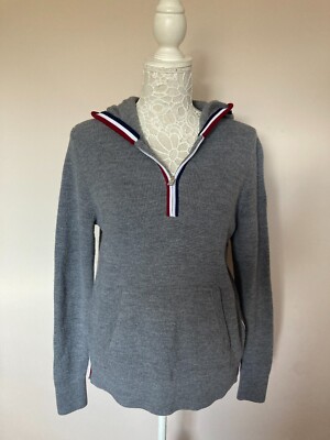 G fore grauer Wollpullover Hoodie Medium UK 12 EUR 38