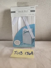 Amscan Ribbed White Favor Bags