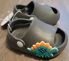 Koala Baby Sandals Kids Size 3 Gray Dinosaur