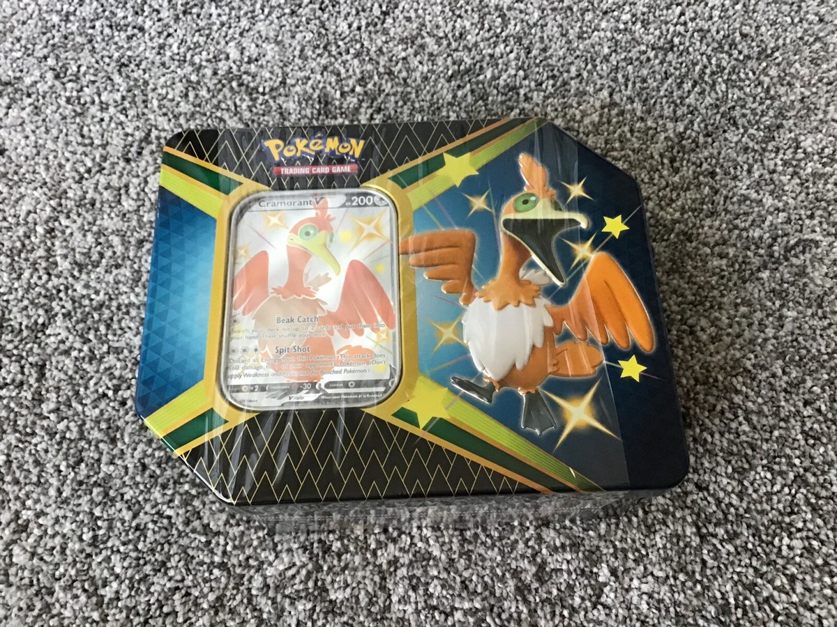 Pokemon TCG Shining Fates Tin - CRAMORANT V - Factory Sealed New